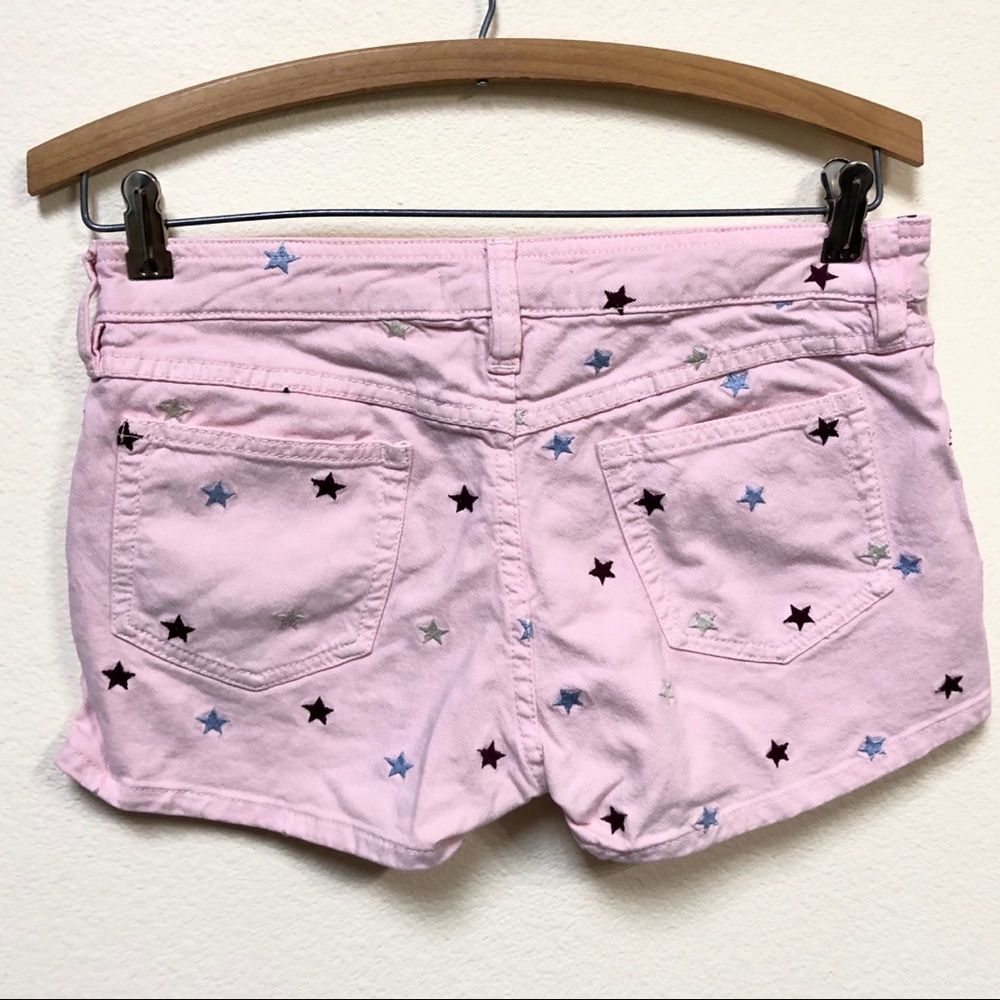 Isabel Marant pink star denim shorts sz 38